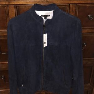 Theory Suede Leather Bomber